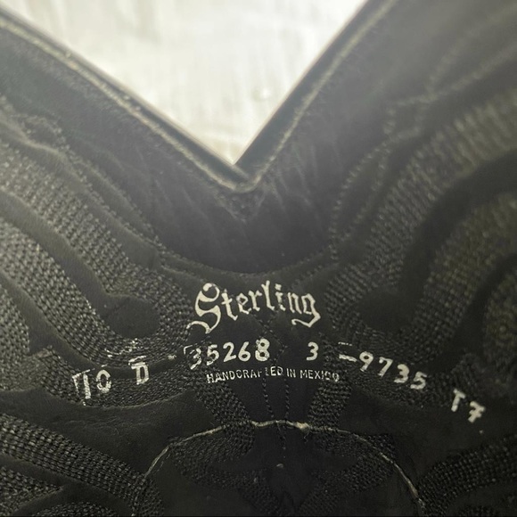 Sterling River Womens Leather Cowboy Boots Shoes - Picture 5 of 5